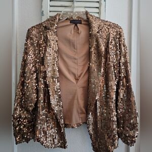 Hale Bob Gold Sequin Blazer